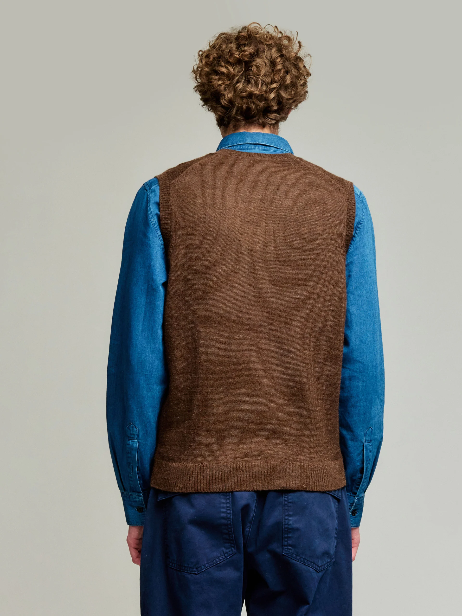 Abel Vest Baby Alpaca Color Brown - Image 3