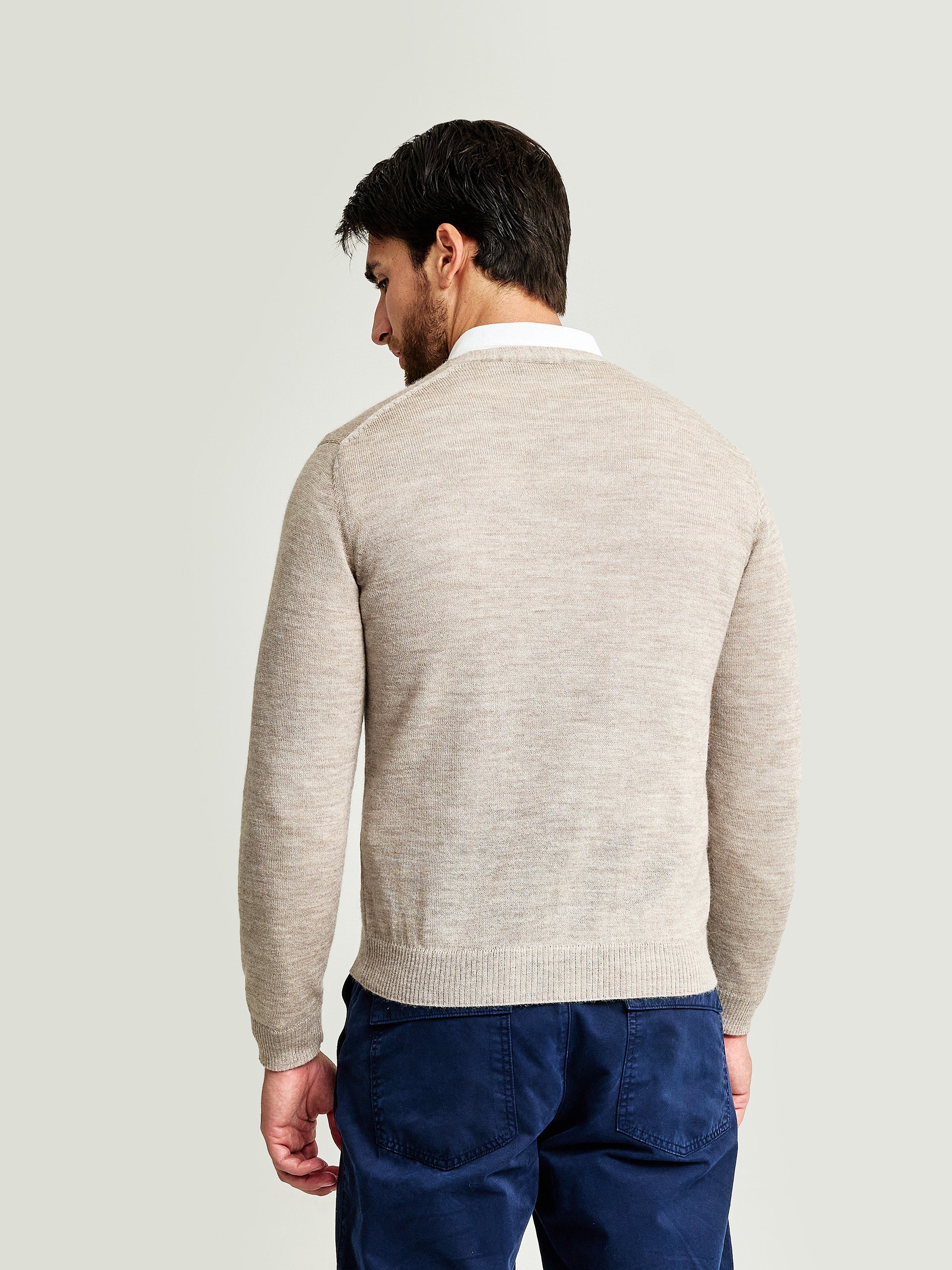 Antony Cardigan Baby Alpaca Color Polvo - Image 3