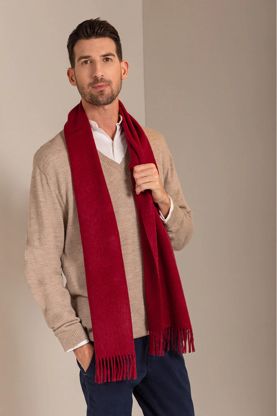 Jamas Scarf Royal Alpaca Color Russet - Image 3