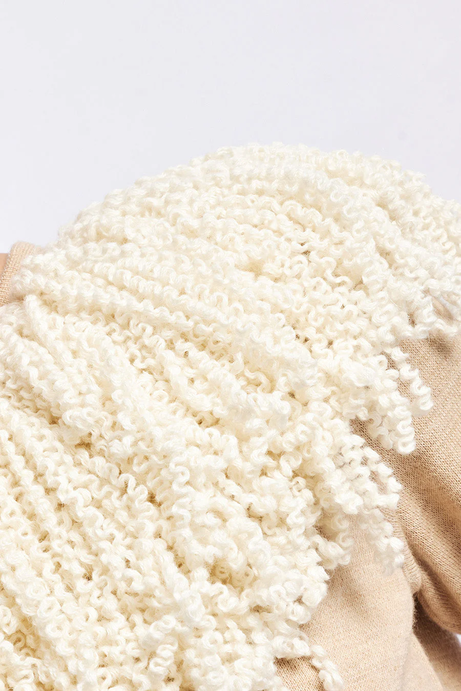 Would Scarf Baby Alpaca Color Ecru - Image 3