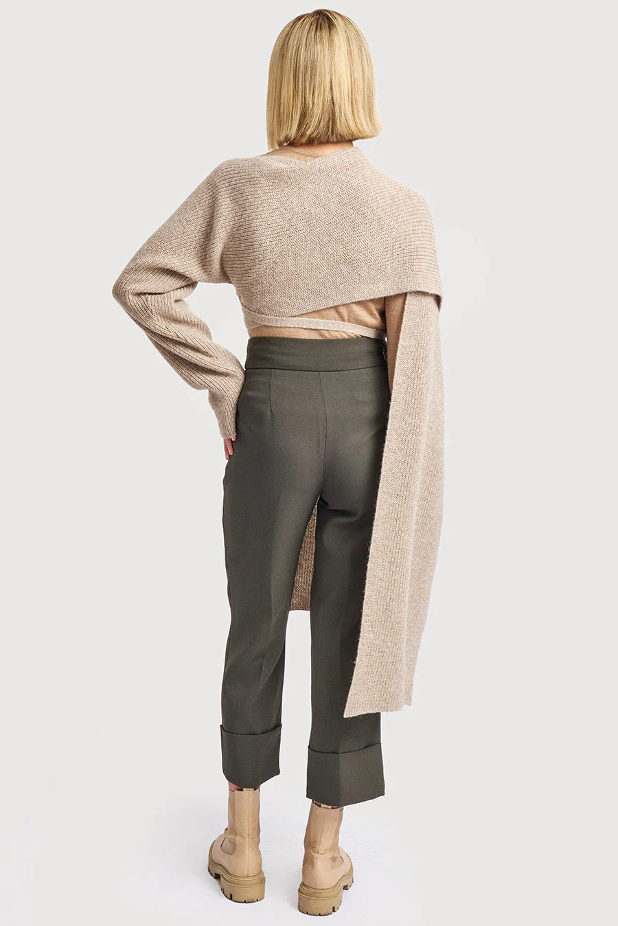 Wolfram Shawl Baby Alpaca Color Sabbia - Image 3