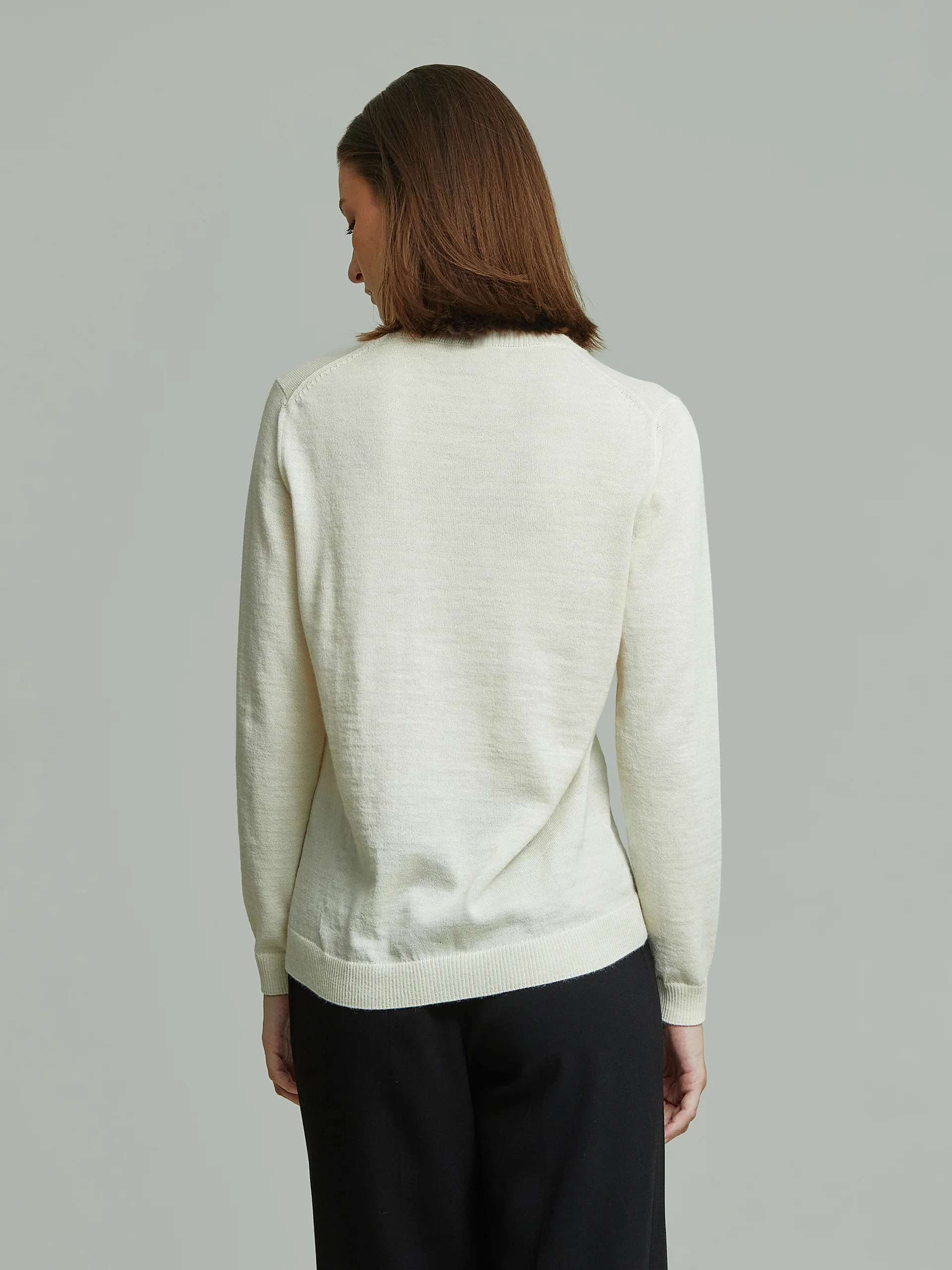 Alexia Sweater Baby Alpaca Color Ecru - Image 3