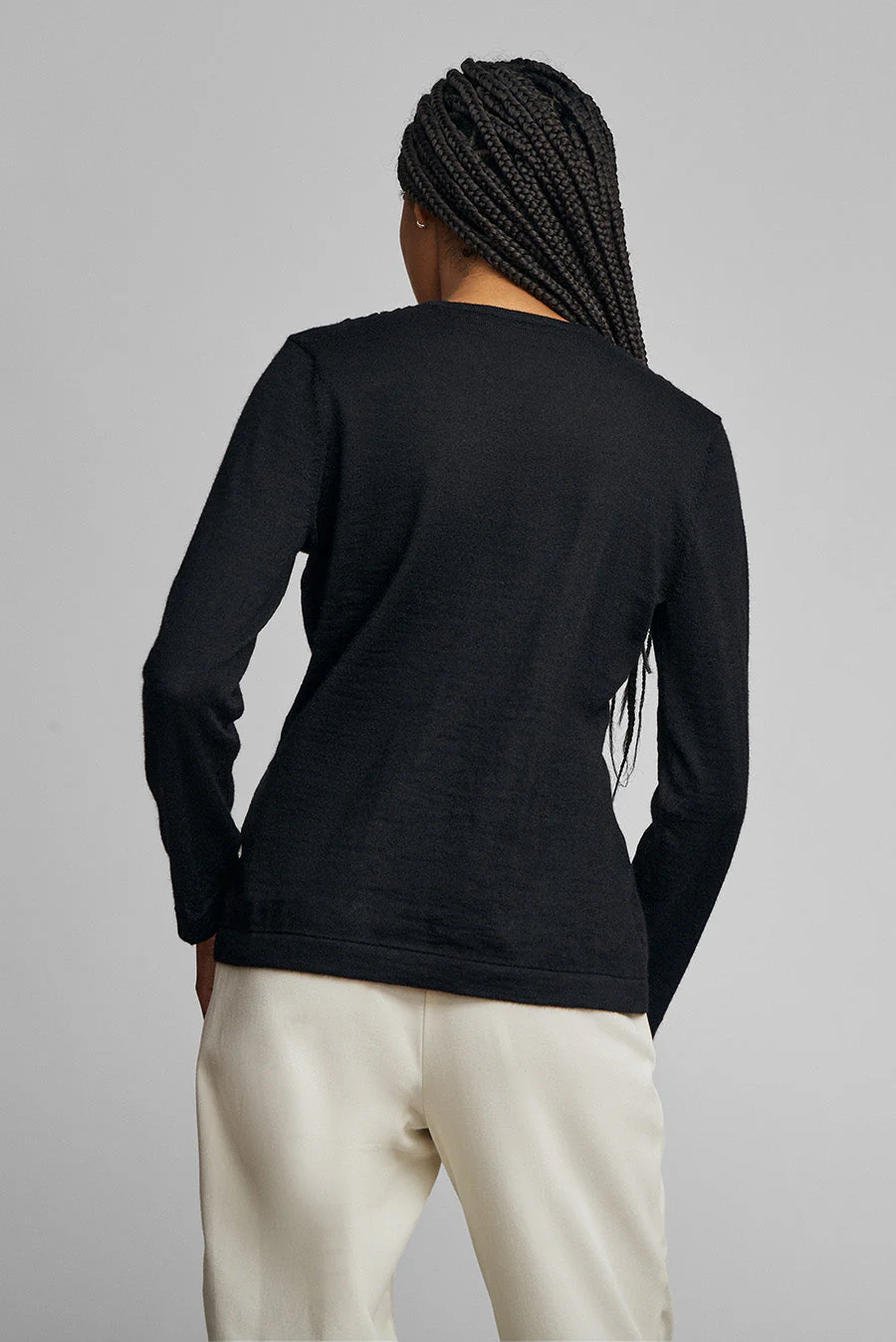 Whatever V Sweater Baby Alpaca Color Black - Image 3