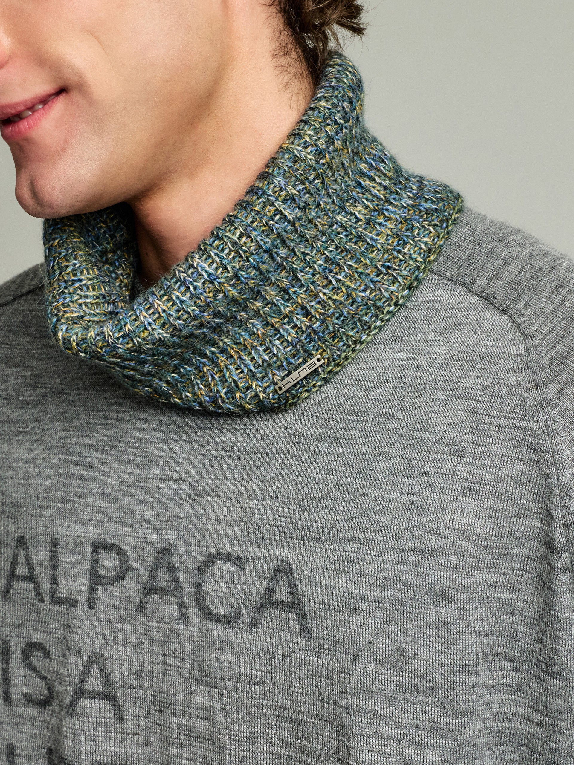 Ubicate Neck Scarf Baby Alpaca Color Turquoise - Image 5